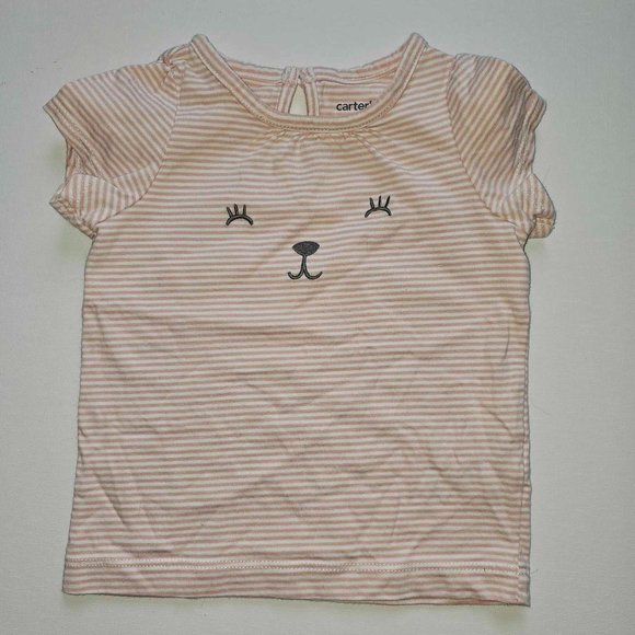 5/20 Toddler Carter's 9m  Stripes pattern Cotton T shirt - Picture 1 of 1